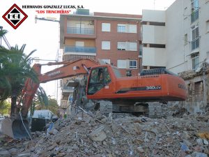 Retroexcavadora giratoria sobre cadenas